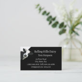 カスタム酪農牛乳おもしろいホルシュタイン 名刺 (スタンド正面)