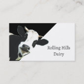 カスタム酪農牛乳おもしろいホルシュタイン 名刺 (裏面)