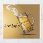 カスタム醸造ビールボトルラベル ビールラベル (シングルラベル)