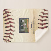カスタム野球の素朴写真 シェルパブランケット (正面(横))