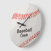 カスタム野球コーチキープサケ ラージ壁時計 (傾斜)