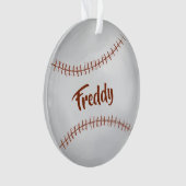 カスタム野球シンプルタイポグラフィ オーナメント (正面)