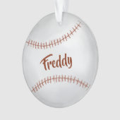 カスタム野球シンプルタイポグラフィ オーナメント (正面)