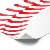 カスタム野球チームまたは選手の名前 ポスター (角)