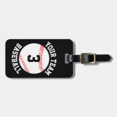 カスタム野球チーム名、選手ナンバー、カラー ラゲッジタグ (正面横)