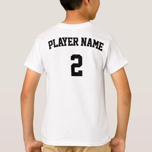 カスタム野球チーム名・選手・ジャージー番号 Tシャツ (裏面)