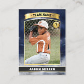 カスタム野球トレーディングカードブルー金ゴールドスタジアム コーリングカード (正面)