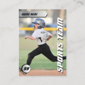 カスタム野球トレーディングカード野球シールドカード コーリングカード (裏面)