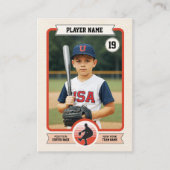 カスタム野球トレーディングカード、ヴィンテージプレーヤカード コーリングカード (正面)