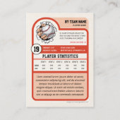 カスタム野球トレーディングカード、ヴィンテージプレーヤカード コーリングカード (裏面)