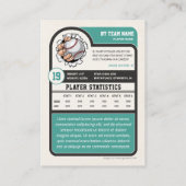 カスタム野球トレーディングカード、ヴィンテージプレーヤカード コーリングカード (裏面)