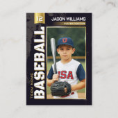 カスタム野球トレーディングカード、金ゴールドプレーヤカード コーリングカード (正面)