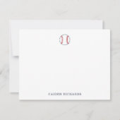 カスタム野球ノートカードキッズスポーツ固定 サンキューカード (正面)