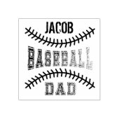 カスタム野球パパ ラバースタンプ (インプリント)