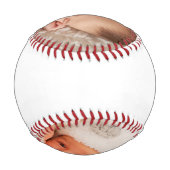 カスタム野球ベビー誕生発表写真 野球ボール (裏面)