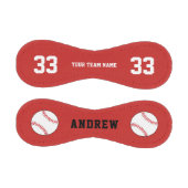 カスタム野球ボール – ネームチーム番号レッド 野球ボール (パネル)