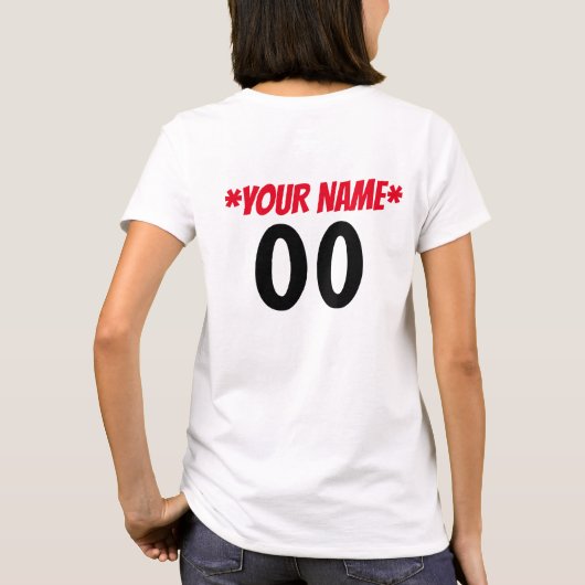 カスタム野球マパーソナライズされたマチーム隊 Tシャツ (裏面)