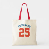 カスタム野球ママかわいいソフトボールママ トートバッグ (裏面)