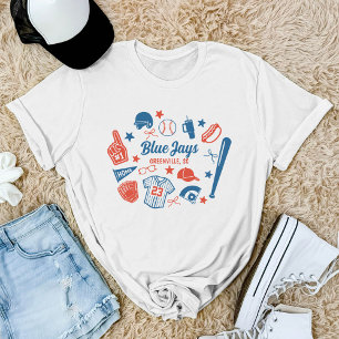 カスタム野球マ誇りを持ったマソフトボールマママゲームデー Tシャツ