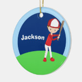 カスタム野球少年 セラミックオーナメント (左)