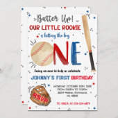 カスタム野球誕生会の招待状 招待状 (正面/裏面)