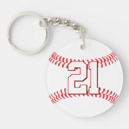 カスタム野球選手ジャージー番号またはイニシャル キーホルダー