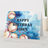 カスタム野球選手テーマ誕生会 カード (正面)