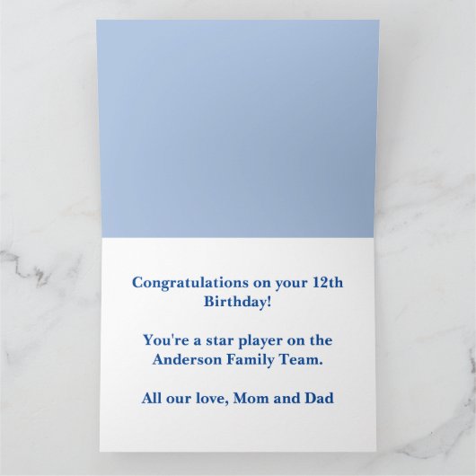 カスタム野球選手テーマ誕生会 カード (内部)