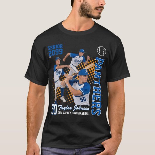 カスタム野球選手写真入り オリジナルTシャツ Tシャツ (正面)