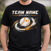 カスタム野球選手名と背番号 Tシャツ