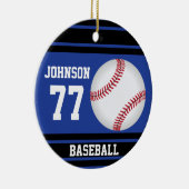 カスタム野球 |濃い青と黒 セラミックオーナメント (右)