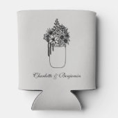 カスタム野素朴花結婚の 缶クーラー (裏面)