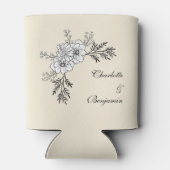 カスタム野素朴花結婚の 缶クーラー (裏面)