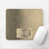 カスタム金エレガント属金ゴールドグリッター マウスパッド (マウス)