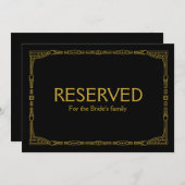 カスタム金ゴールドアールデコスタイルの結婚符号 (正面/裏面)