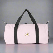 カスタム金ゴールドイニシャルl赤面ガーリーピンクフィットネスジム ダッフルバッグ