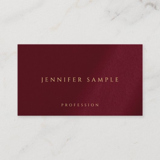 カスタム金ゴールドエレガントカラー文字プレミアムシックルクセ 名刺 (正面)