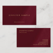 カスタム金ゴールドエレガントカラー文字プレミアムシックルクセ 名刺 (正面/裏面)