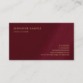 カスタム金ゴールドエレガントカラー文字プレミアムシックルクセ 名刺 (裏面)