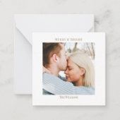 カスタム金ゴールドエレガント休日フォトグリーティングカード ノートカード (正面)