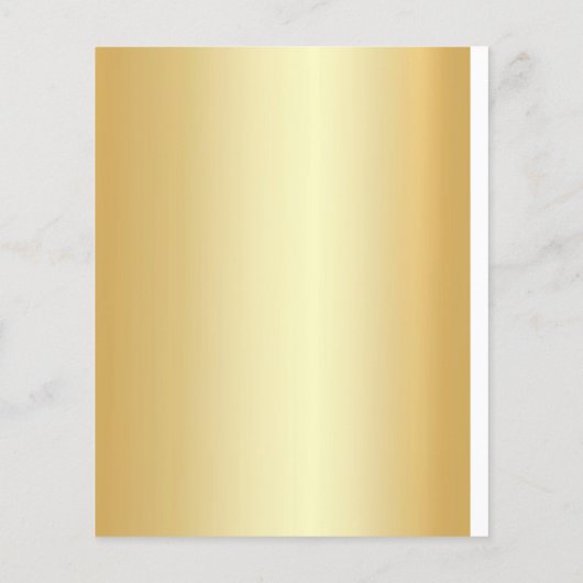 カスタム金ゴールドグラマフェイクラスあなたのテキストテンプレートを追加 チラシ (裏面)