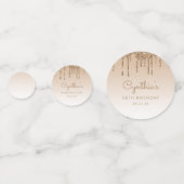 カスタム金ゴールドグリッタードリップ60誕生日 コンフェッティ (正面)