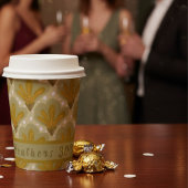 カスタム金ゴールドシェード水カラーフローラ 紙コップ