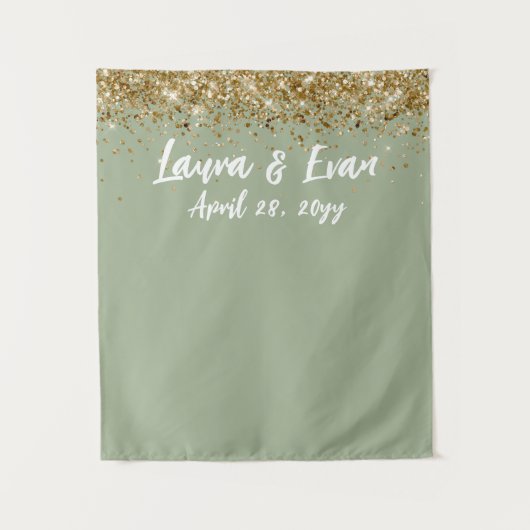 カスタム金ゴールドス結婚トプロップ タペストリー (正面)