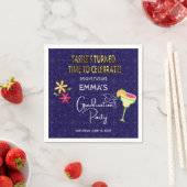 カスタム金ゴールドタッセルߴs卒業式パーティー スタンダードカクテルナプキン (インサイチュ)