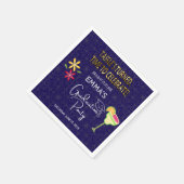 カスタム金ゴールドタッセルߴs卒業式パーティー スタンダードカクテルナプキン (角)