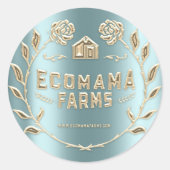 カスタム金ゴールドティール(緑がかった色)ミントテスターのサンプル ラウンドシール (正面)