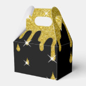 カスタム金ゴールドドリップグリッター効果スパークル誕生日 フェイバーボックス (裏面サイド)