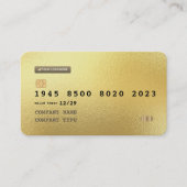 カスタム金ゴールドパーソナライズされたクレジットカード 名刺 (正面)