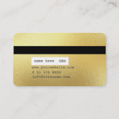 カスタム金ゴールドパーソナライズされたクレジットカード 名刺 (裏面)